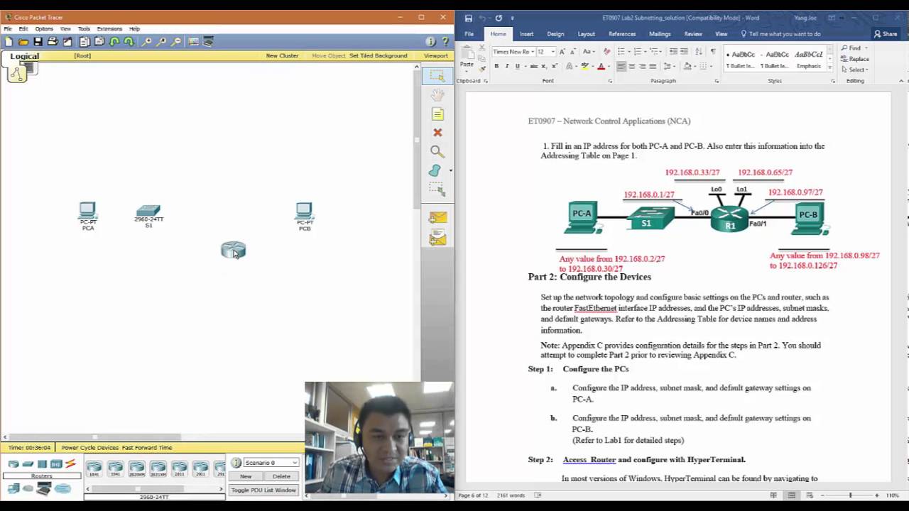 Nca Lab Designing Implementing A Subnetted Ipv Addressing Scheme