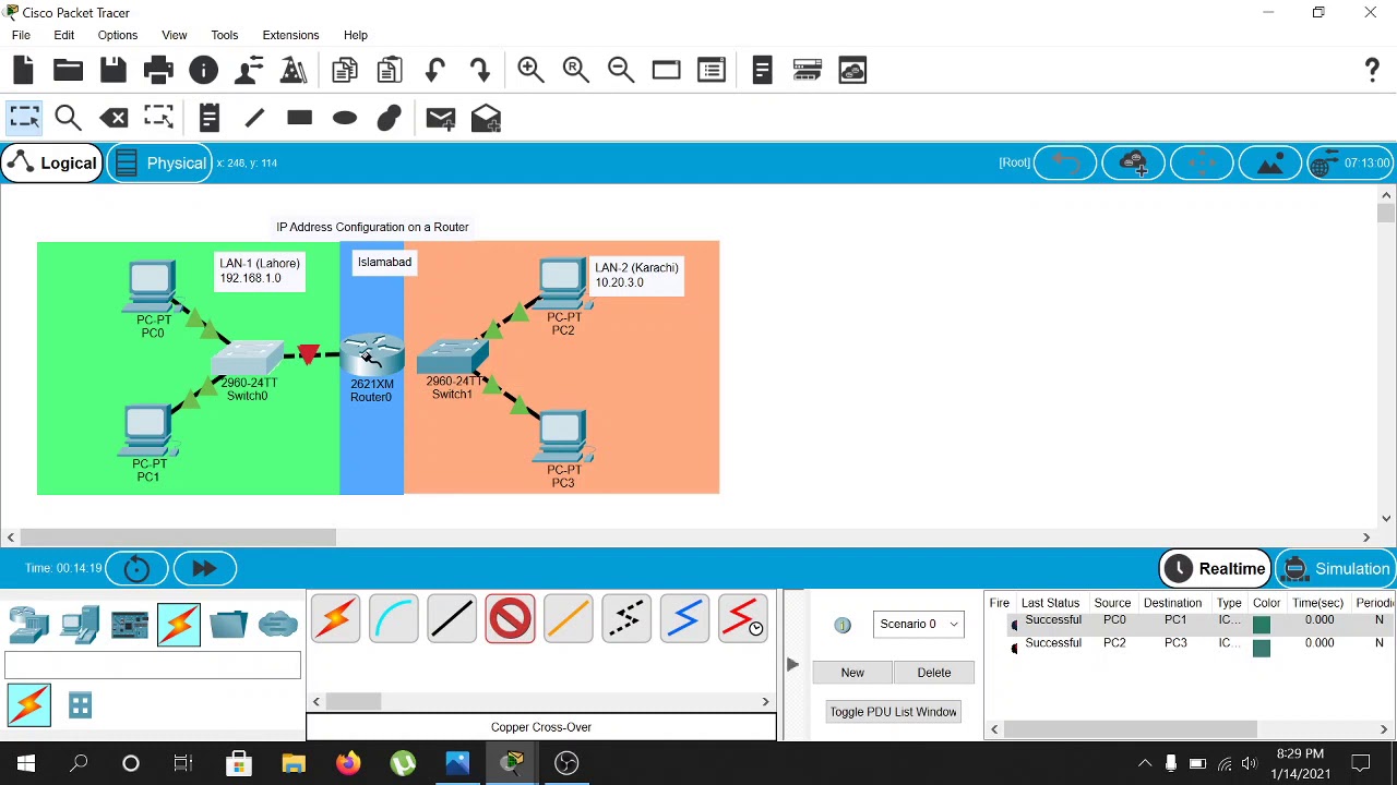 Packet Tracer Lab Ccna Routing Configure Ip Address On A Router Interfaces