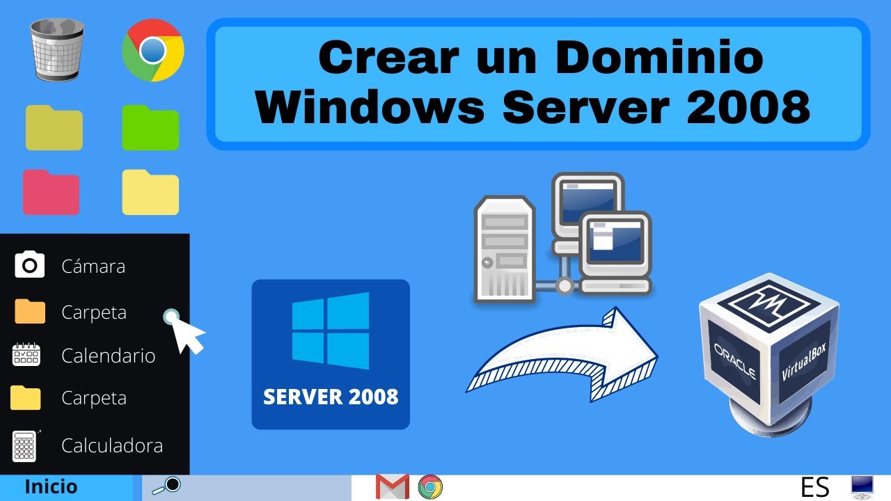 Como crear un Dominio en una máquina virtual de Windows Server 2008 en