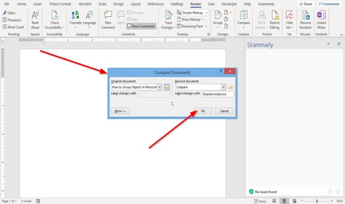 How To Compare Two Word Documents And Highlight Differences