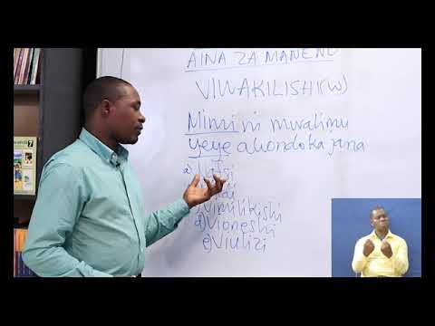 A Kiswahili Aina Za Maneno