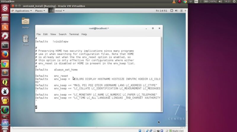 centos 7 sudoers file