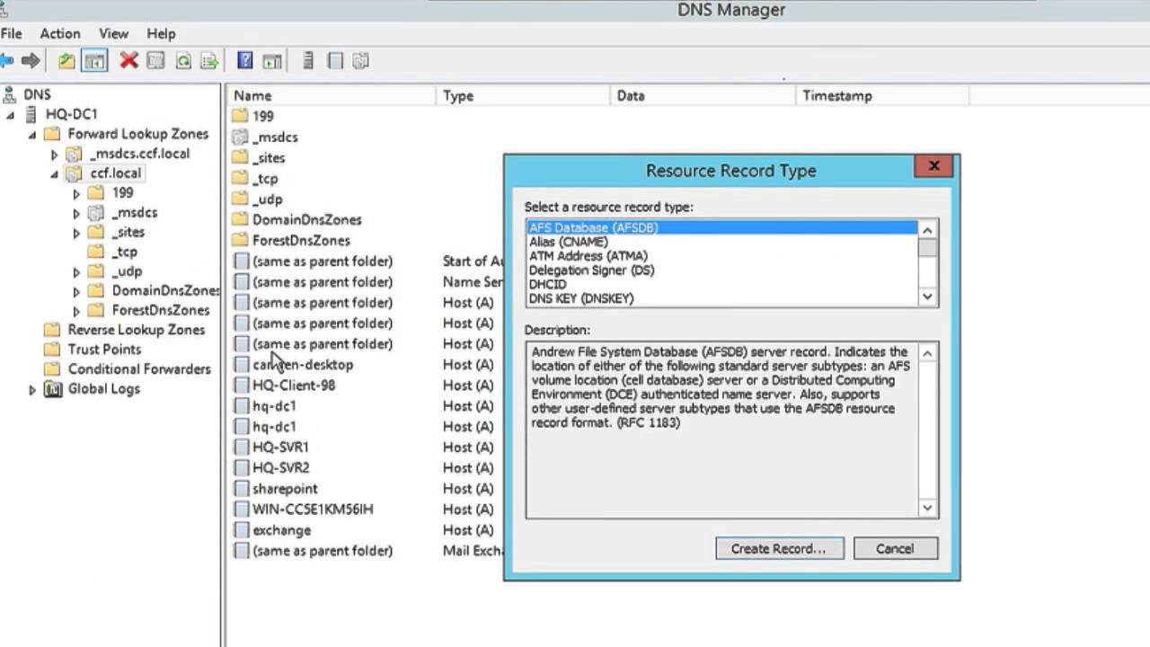 Windows server core настройка dns