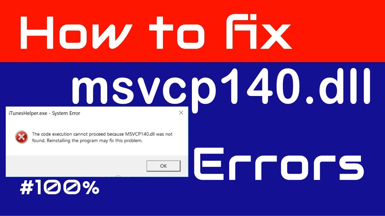 how to fix msvcp140 dll missing error windows 10