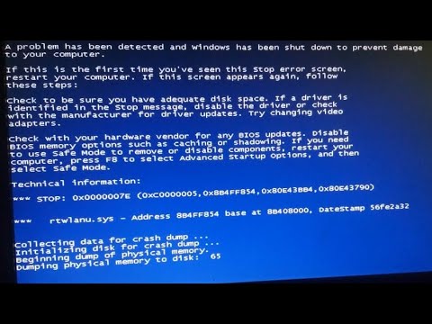 fix blue screen windows 7