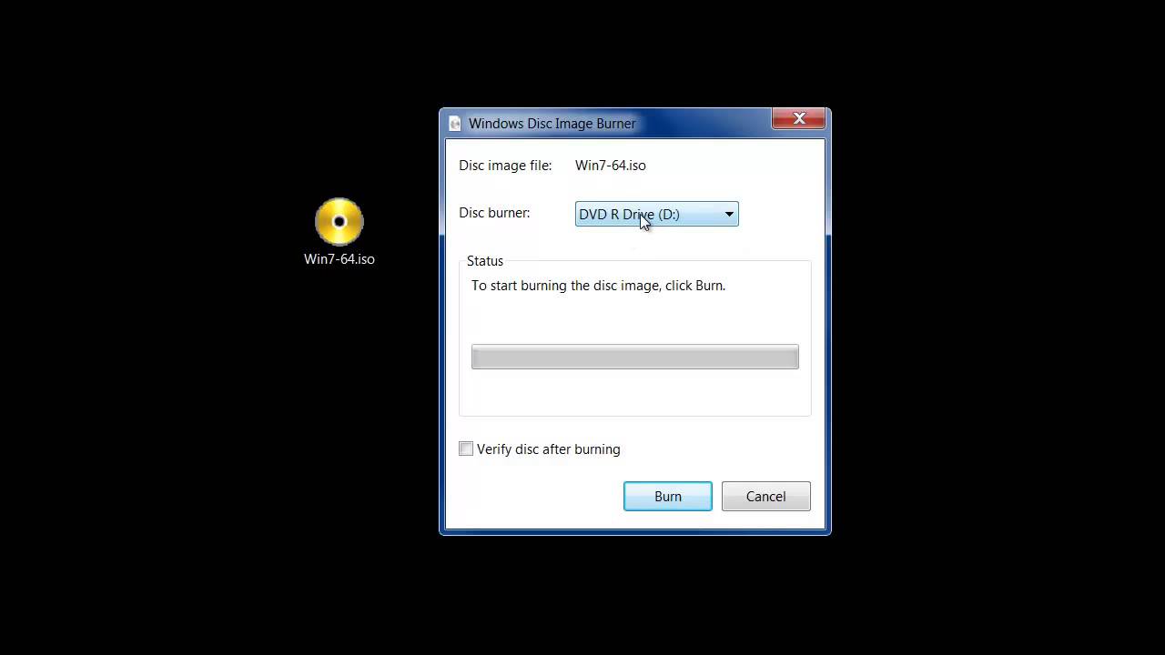 how to burn iso to dvd windows 7