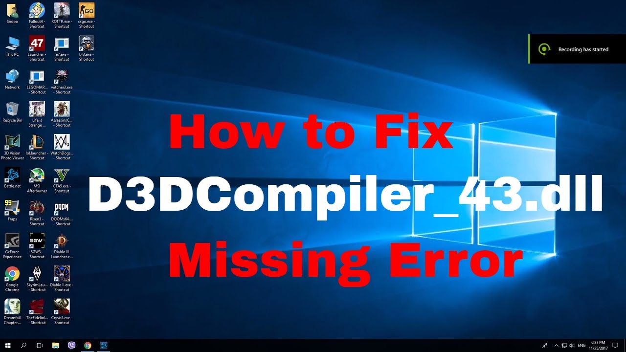 gta 5 error d3dcompiler_43.dll is missing