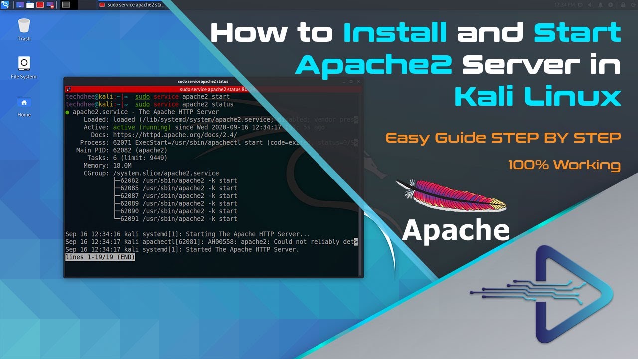 How To Install And Start Apache2 Server In Kali Linux Kali Linux 2020 3