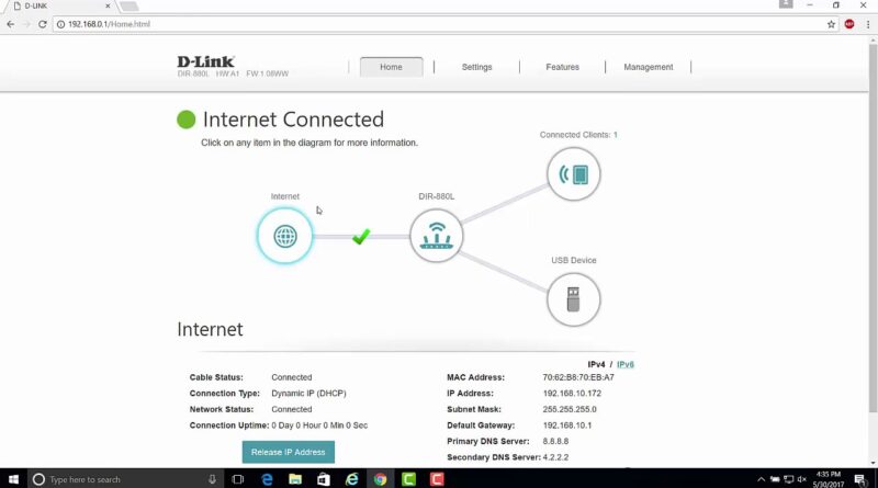 How to change the IP address of a D Link router