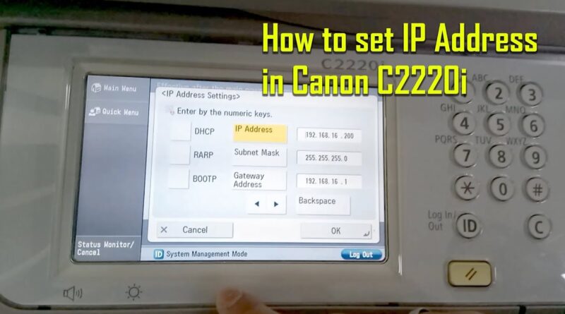 how-to-set-ip-address-default-user-id-password-in-canon-c5030-c5045