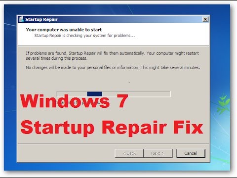 Windows 7 Startup Repair , NOT STARTING , BOOTING PROBLEM