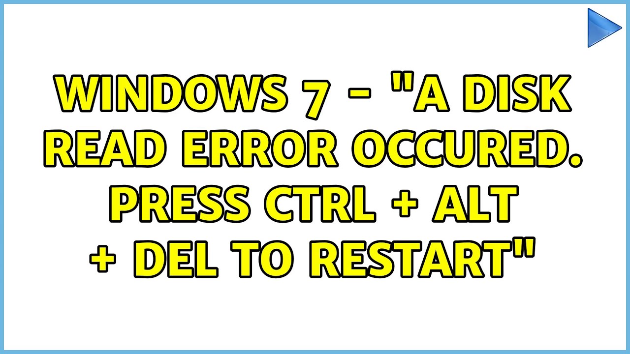 windows 7 disk read error