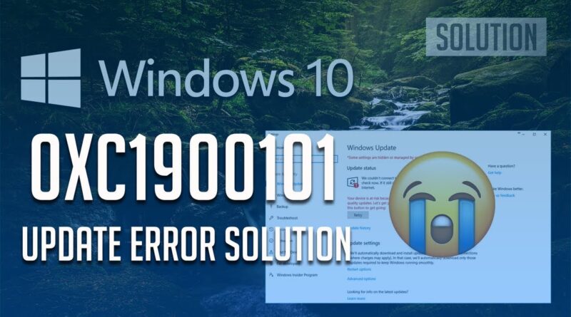 0xc1900101 ошибка обновления windows 10