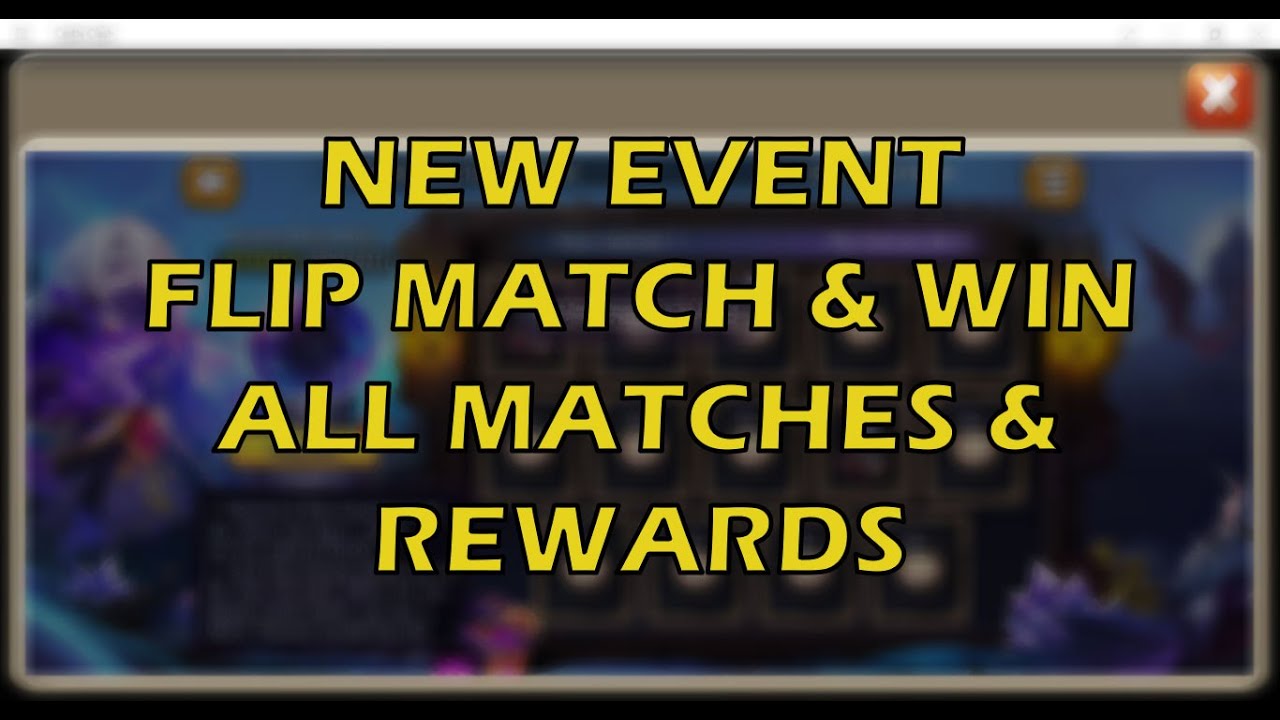Flip Match and Win New Event All codes Windows Server Castle