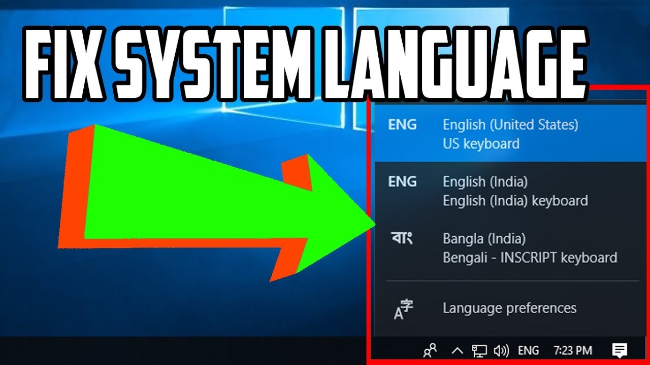 fix windows 10 language problem