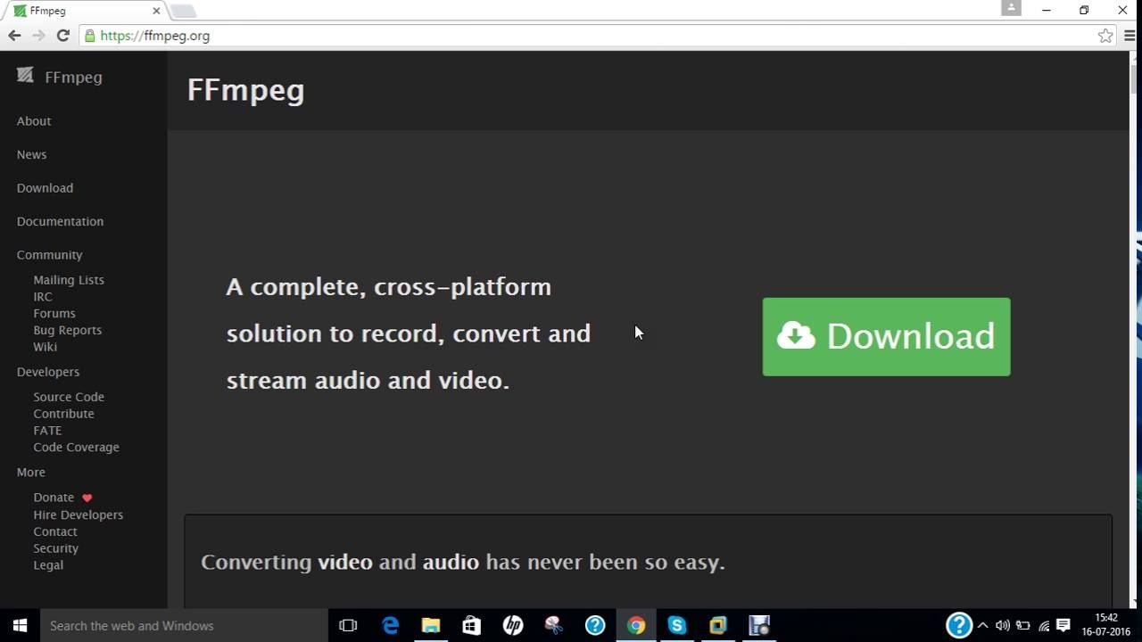 how to install ffmpeg win 7