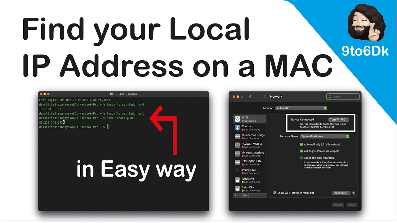 how to check your ip address mac