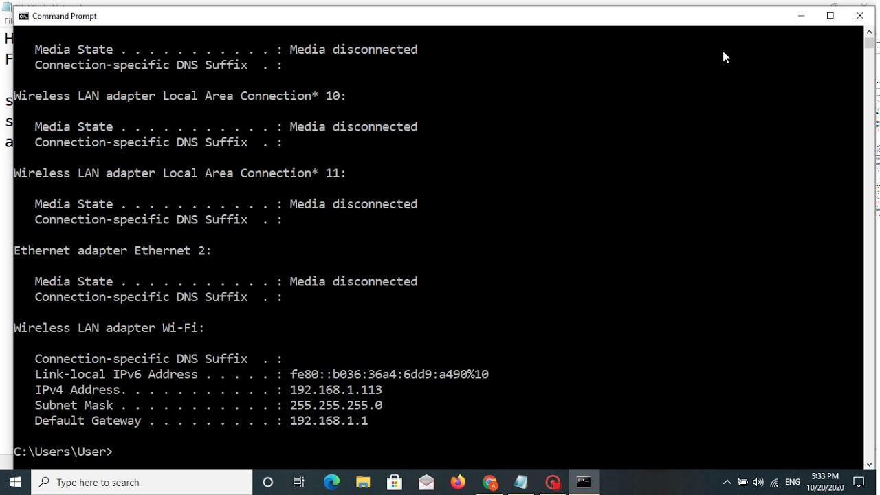 wifi ip address username and password