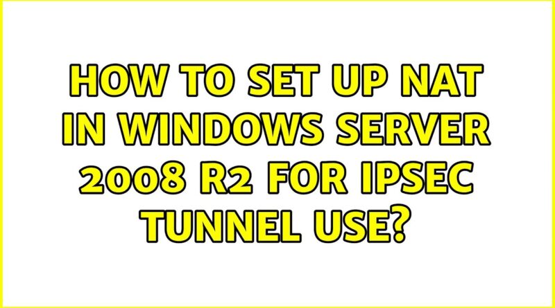 Настройка nat windows server 2008