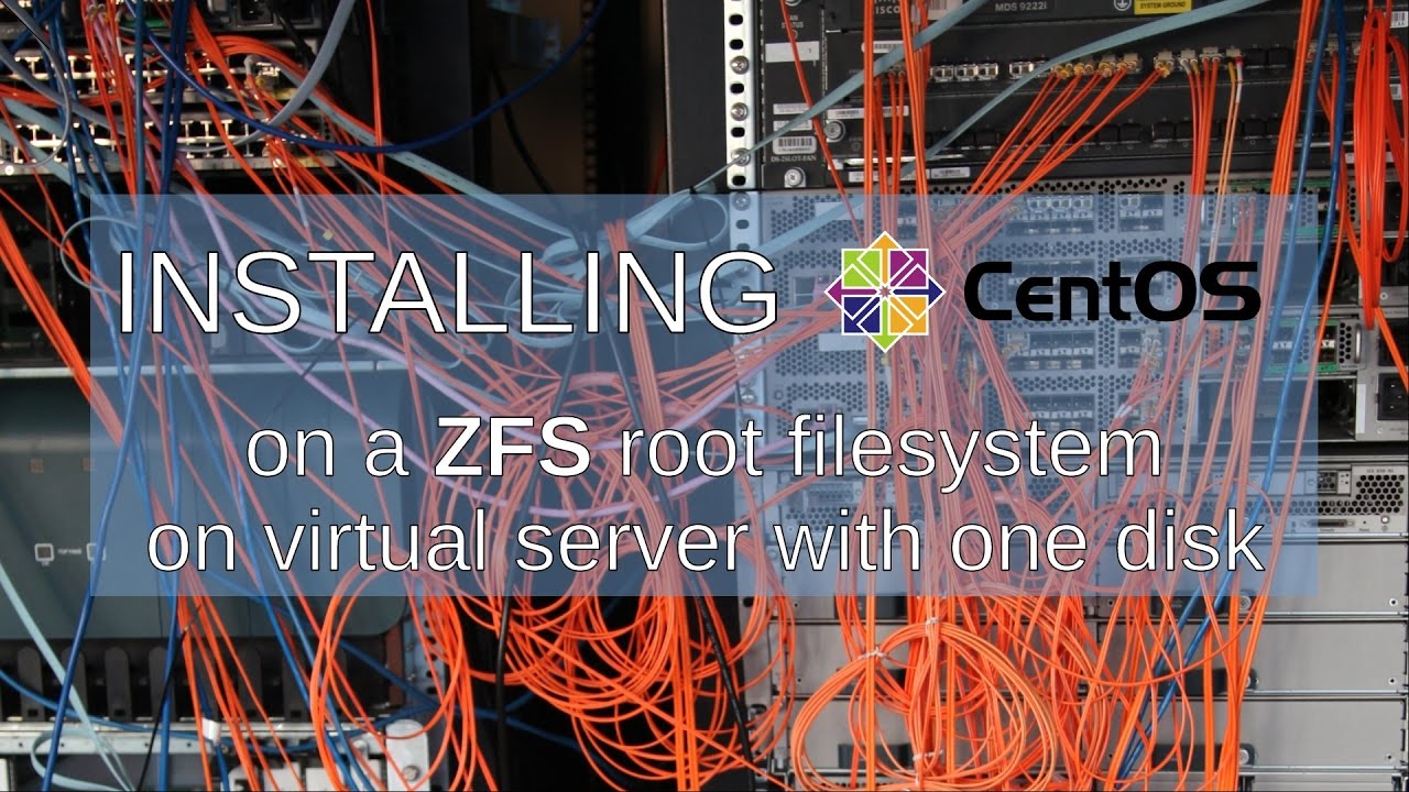 Installing CentOS 7 on a ZFS root filesystem on virtual serer with one disk