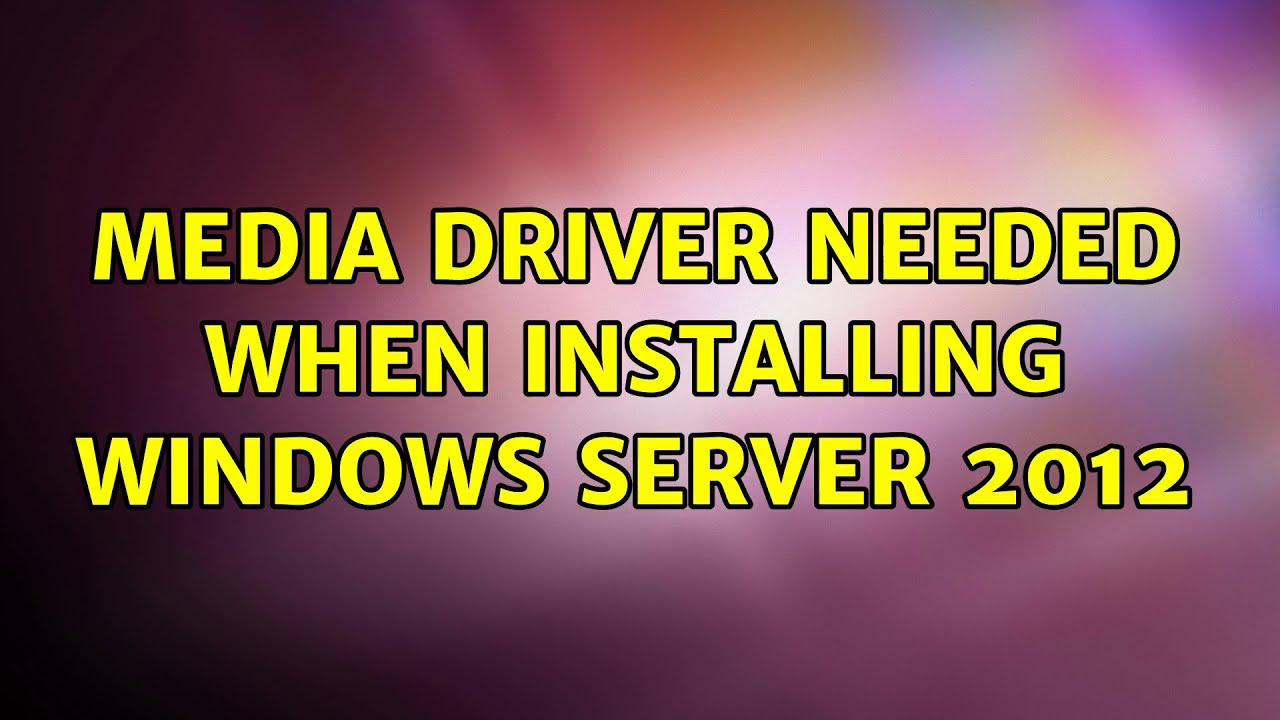 download installation media driver for windows 7