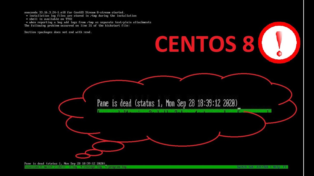 Pane is dead centos 7 что делать