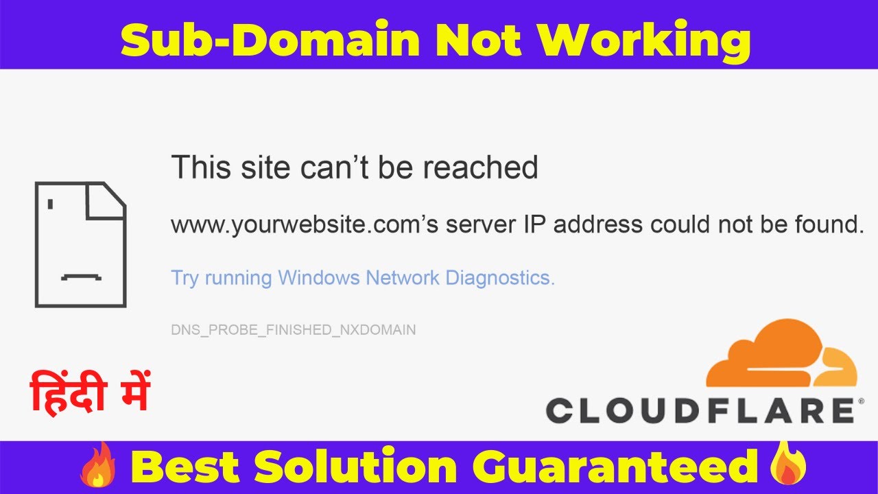 Subdomain Not Working This Site Can T Be Reached Server Ip Address Could Not Be Found