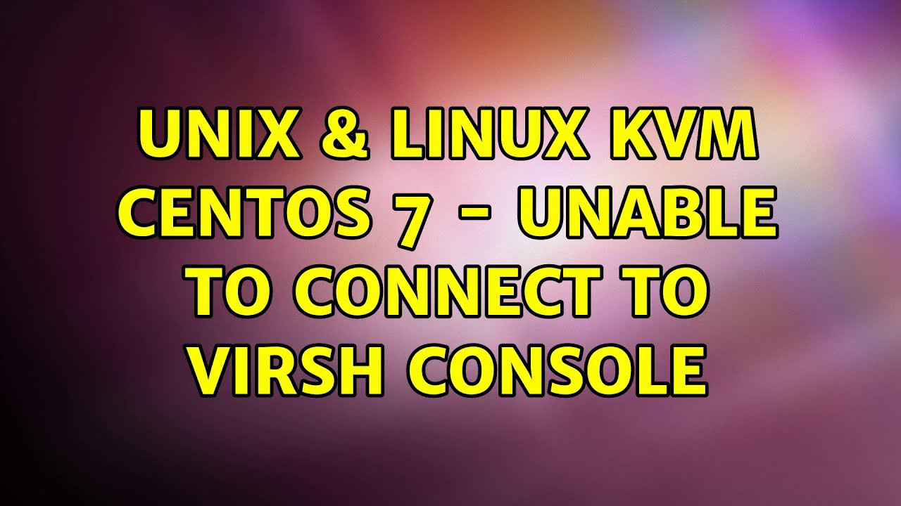 Установка kvm centos 7