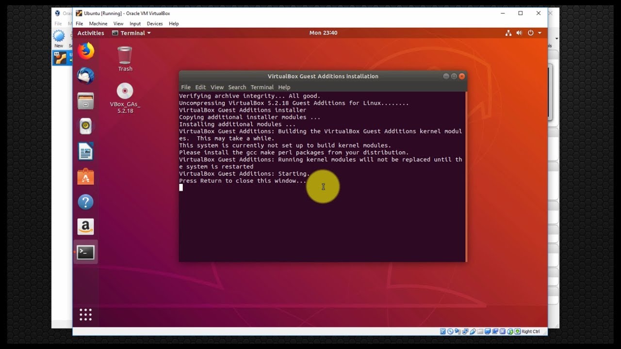 VirtualBox Tutorial 09 Install Guest Additions Software On Ubuntu Linux