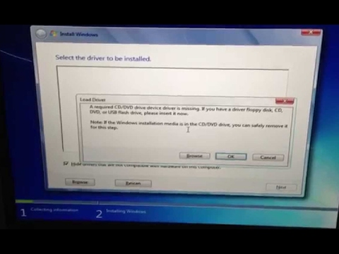 cd dvd device driver missing windows 7 instrallation