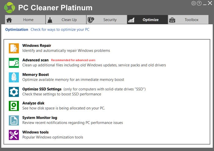 PC Cleaner Optimize