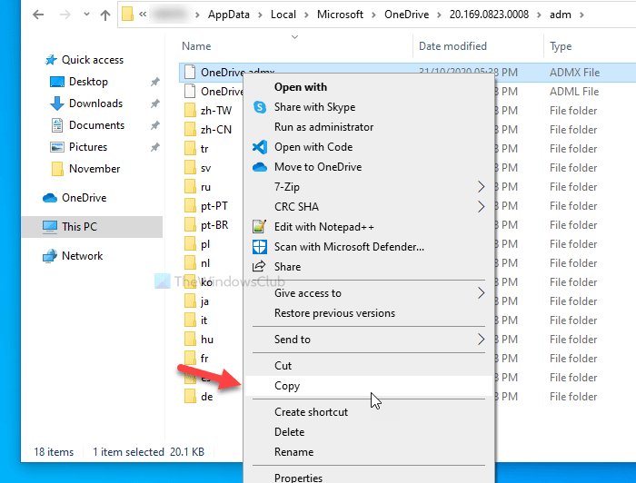 How to add OneDrive sync settings in Local Group Policy Editor