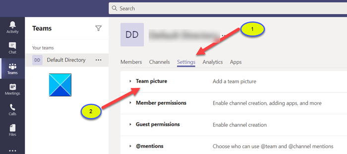 How to change the Team Picture in Microsoft Teams