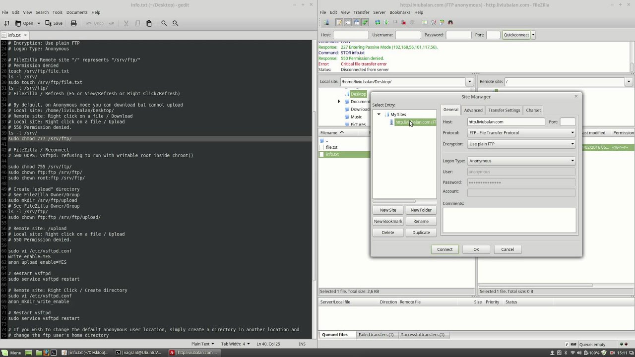 filezilla ubuntu tutorial