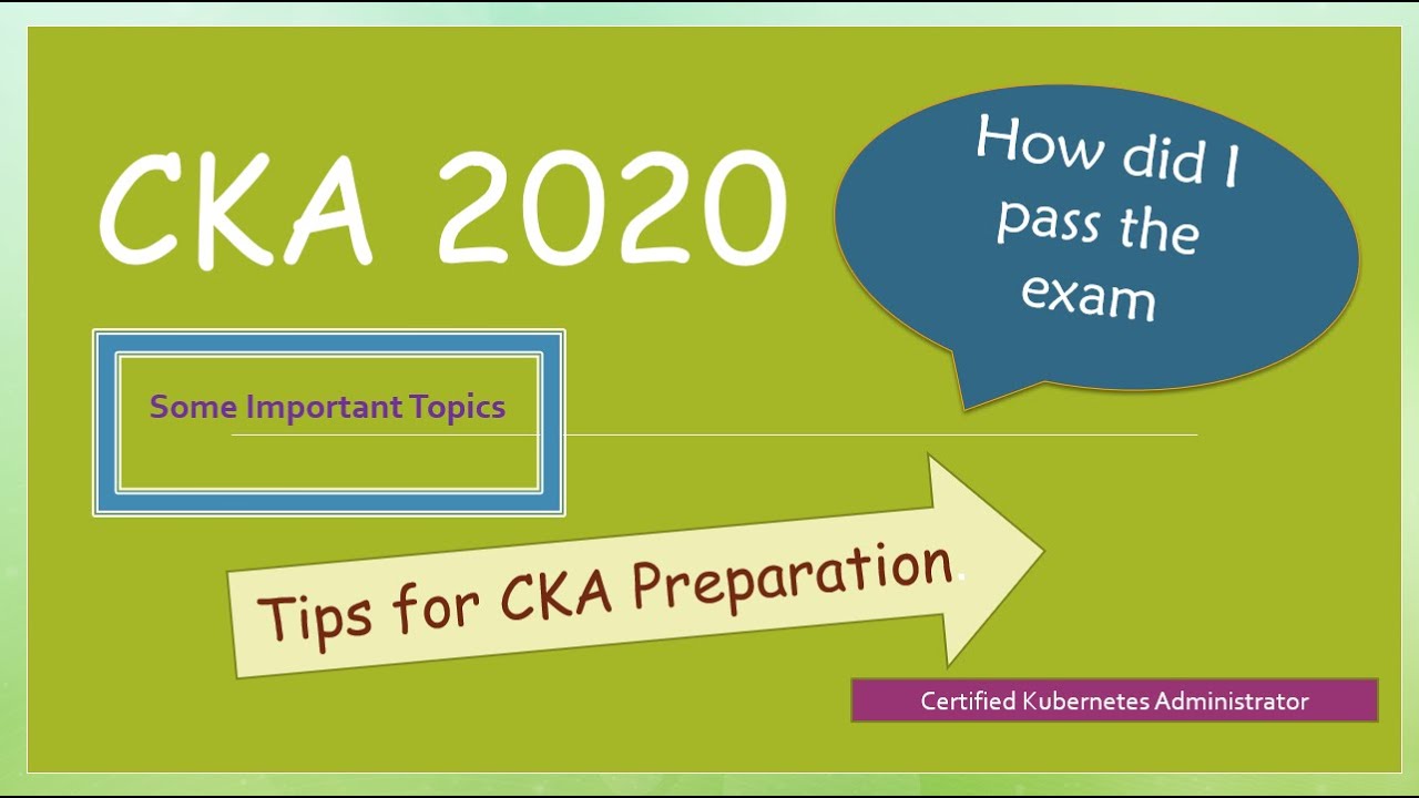 HOW DID I PASS THE CKA, TIPS FOR PREPARATION > BENISNOUS