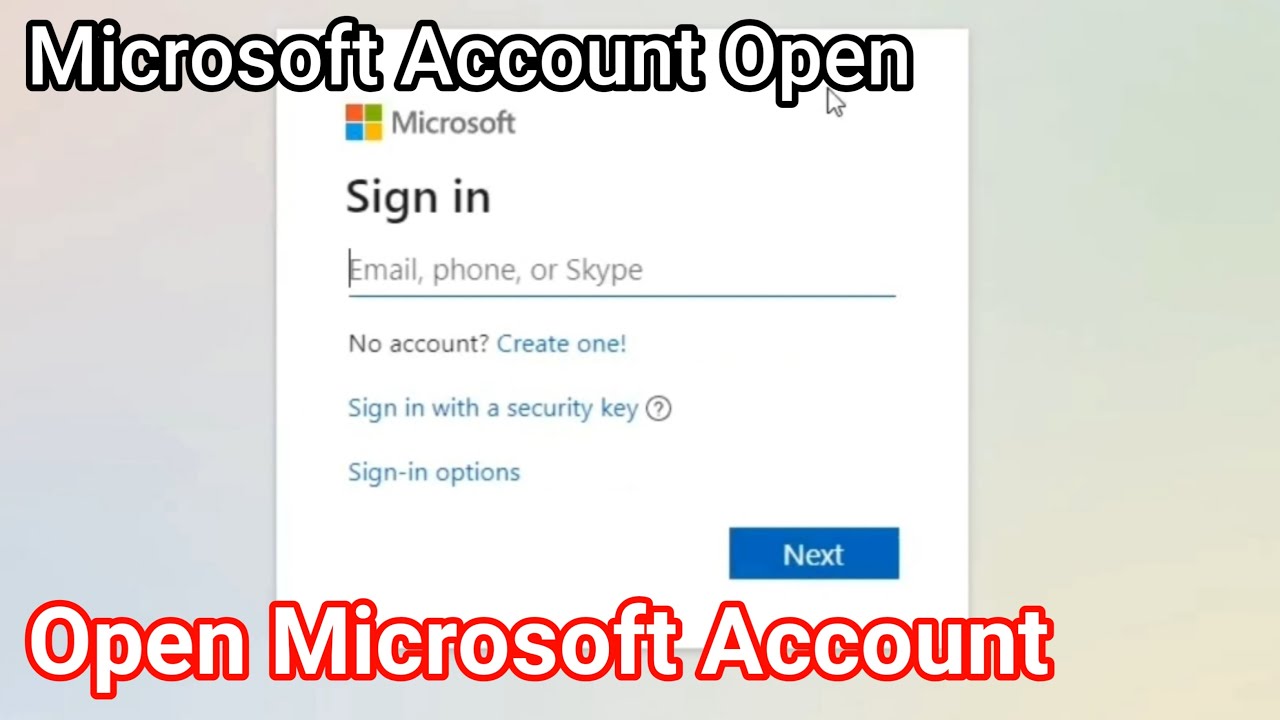 how to create personal microsoft email account