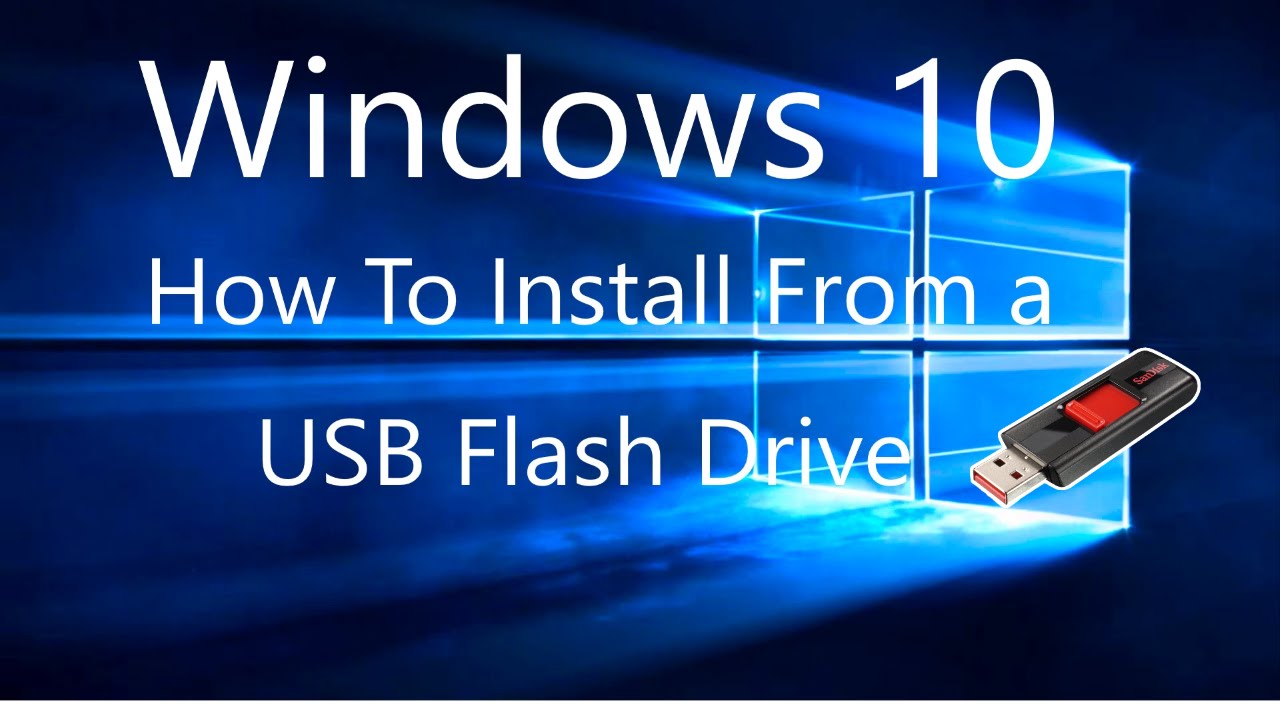 install windows 10 thumb drive