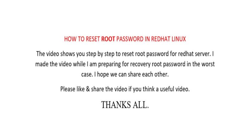 How To Reset Root User Password In Centos Rhel 8