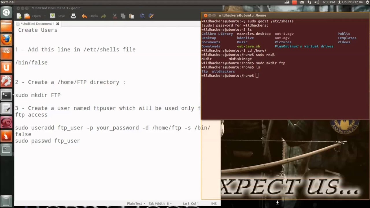 Установка и настройка proftpd ubuntu