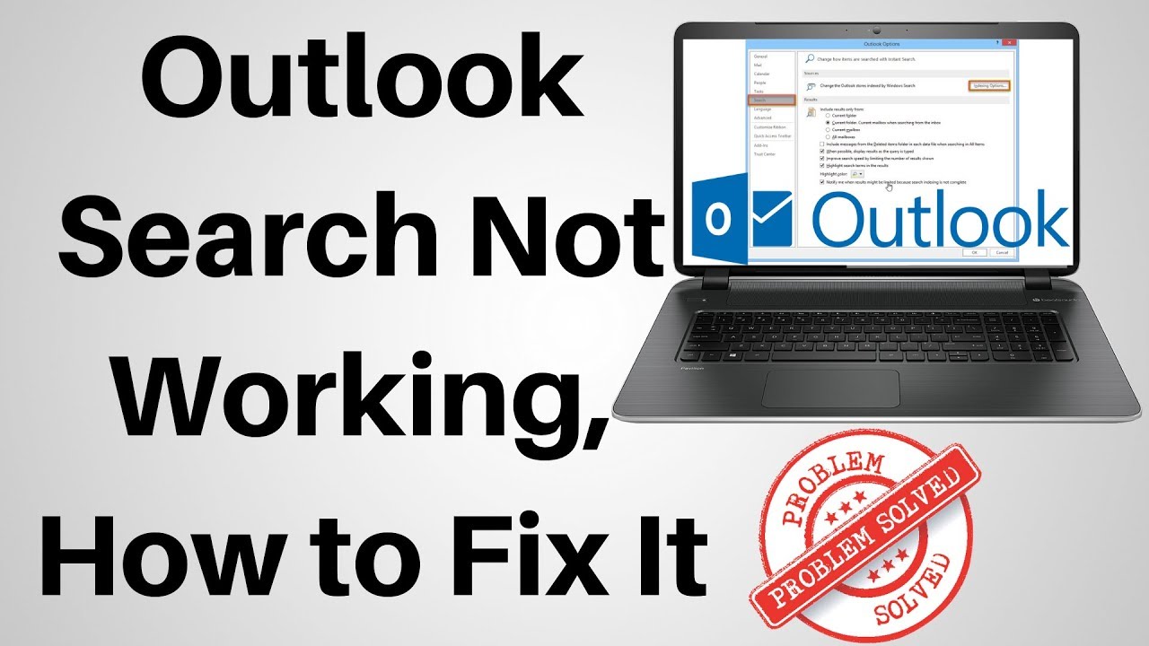 How Do I Fix Outlook Search Not Working