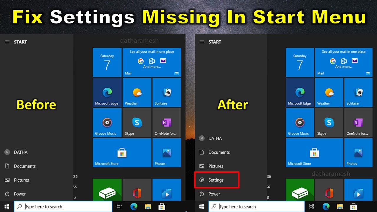 start menu won t open