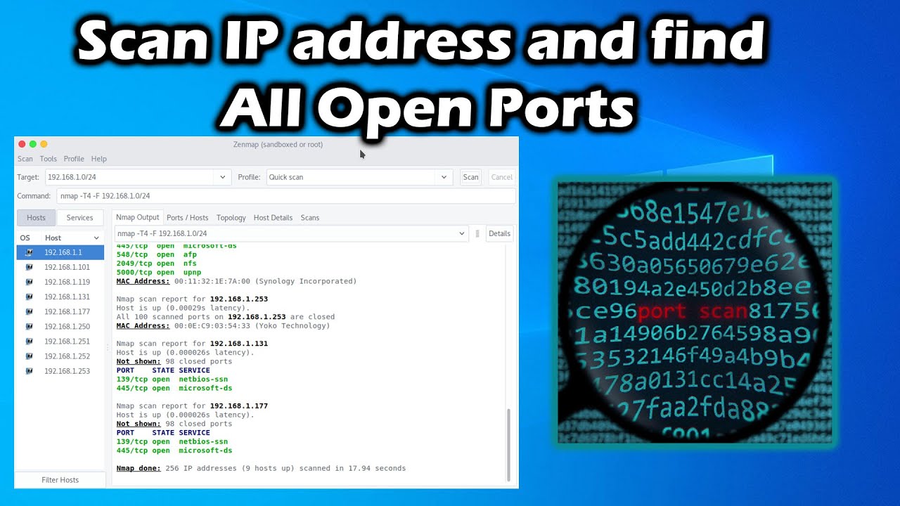 How To Scan IP Address And Find All Open Ports