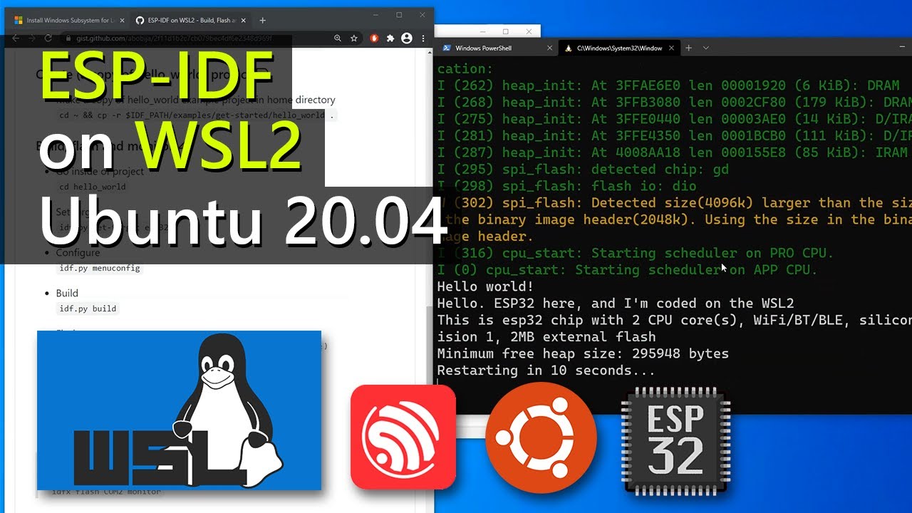 How To Setup ESP-IDF On WSL2 [Ubuntu 20.04] – Config, Build And Flash ...