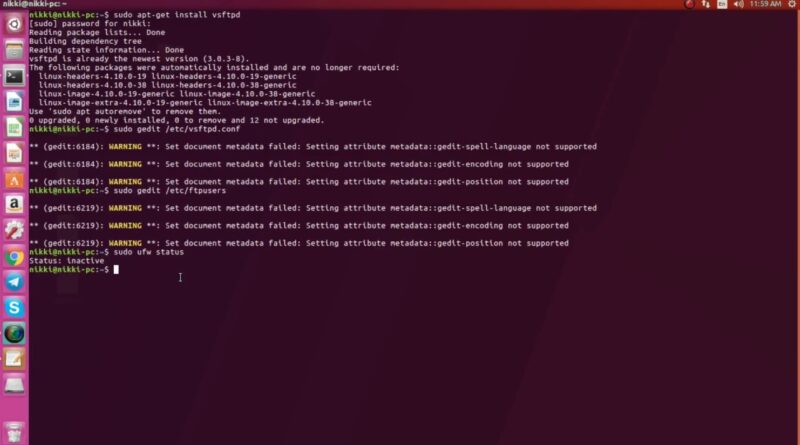 setup ubuntu ftp server