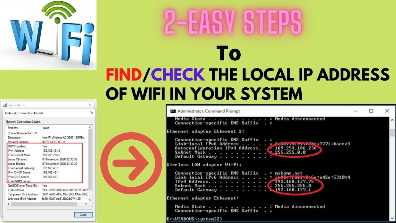 In All Windows - How to Find Your WiFi IP Address (Local IP Address)