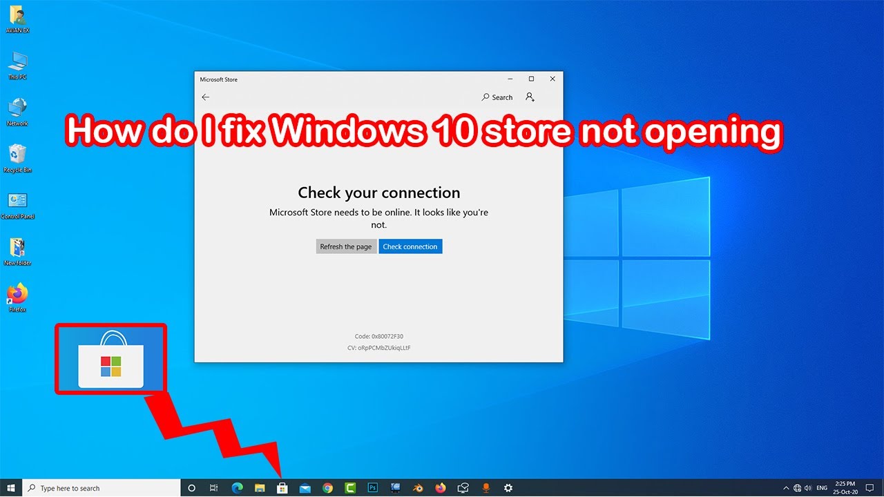 microsoft store is not working on windows 10