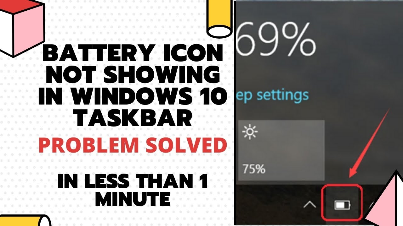 Solved: Battery Icon Missing In Windows 10 | Fix Laptop Battery Icon ...