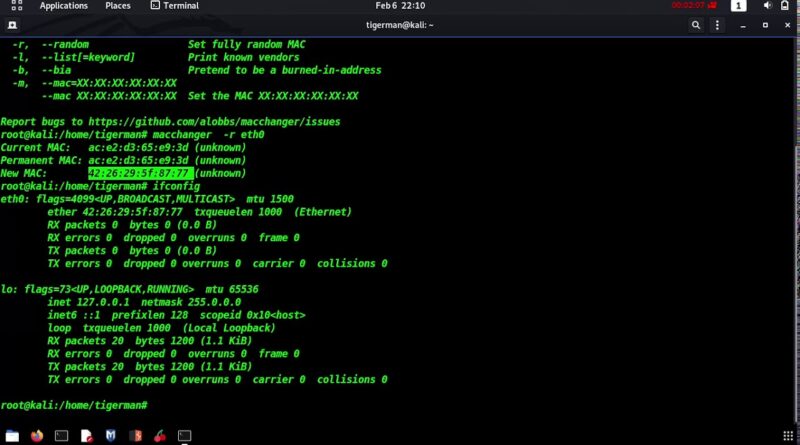How To Know My Mac Address Kali Linux