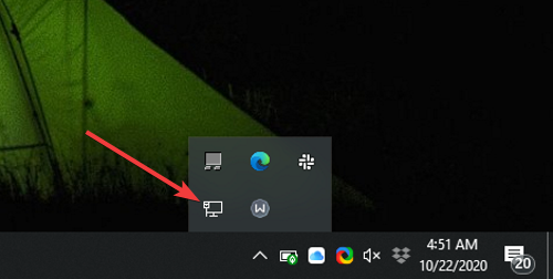 Wi-Fi icon missing or not showing on Windows 10 Taskbar