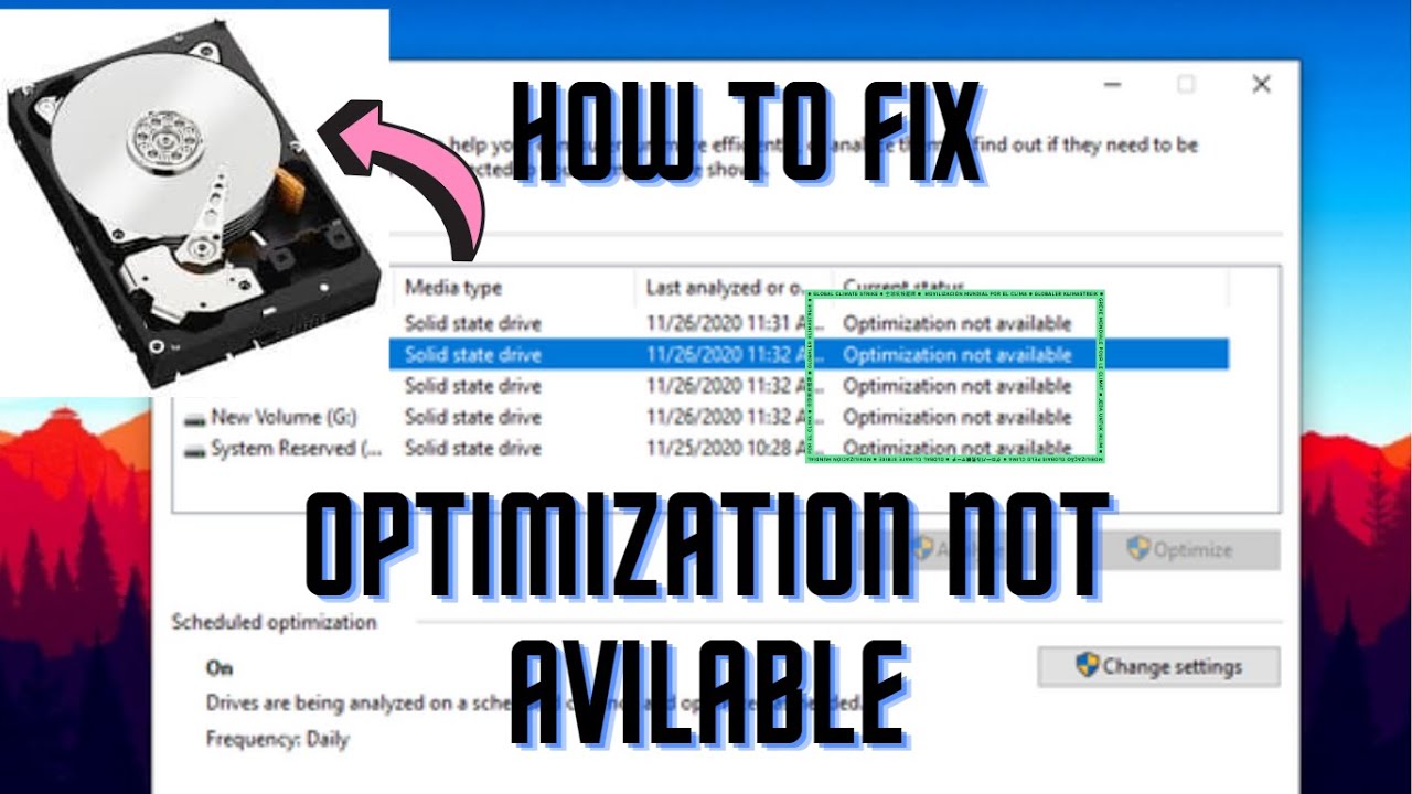 optimize disk in windows 10 as administrator